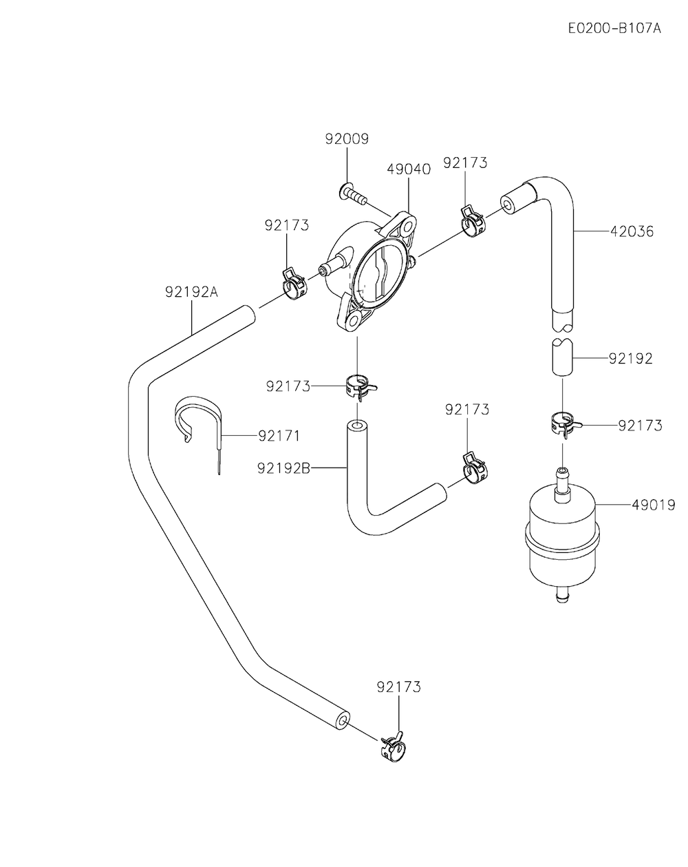 Fuel Tank And Valve Diagram and Parts List for FX691V-CS32  Cub Cadet Engine